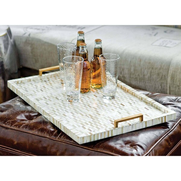 Multi-Tone Bone & Brass Tray